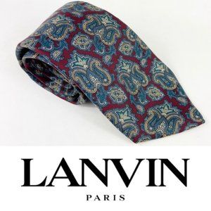 Lanvin Paris paisley silk tie